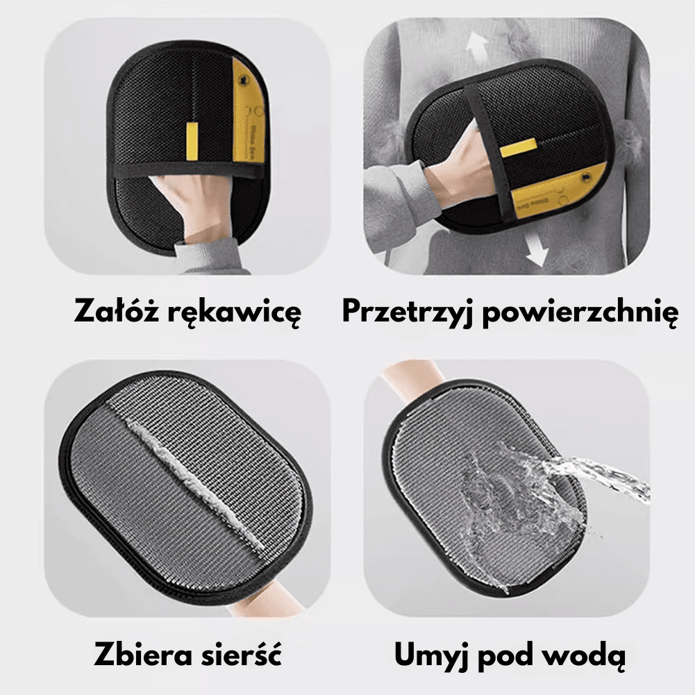 Antystatyczne rękawice do sierści kotów i psów 🐾