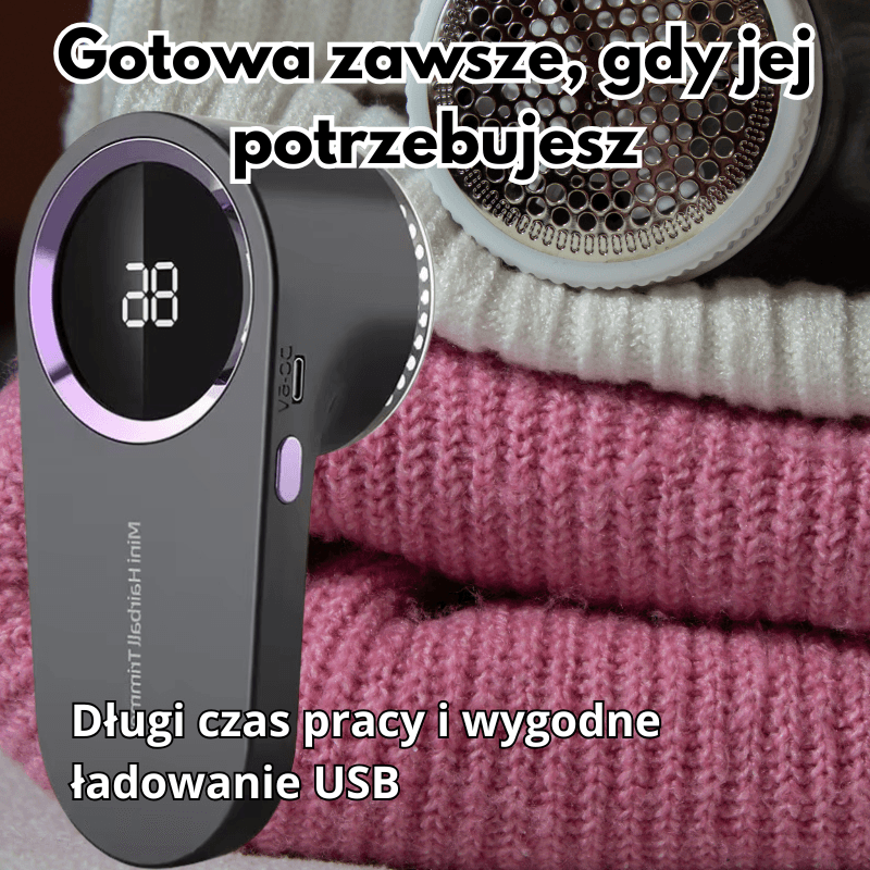 Golarka do ubrań PRO z wyświetlaczem🧶